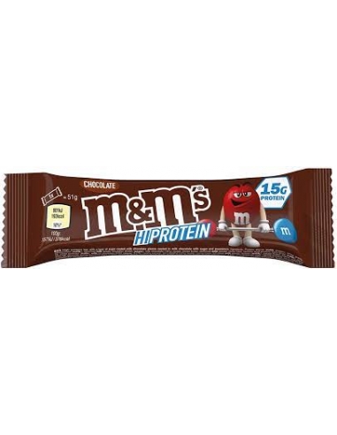 M&M's CHOCOLATE Hi PROTEIN BAR Mars Protein® - 51gr (Caja 12ud)