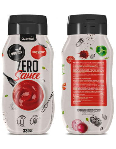 SALSA KETCHUP ZERO Quamtrax - 330 ml