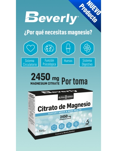 CITRATO DE MAGNESIO 2450 mg Beverly - 60 tabs