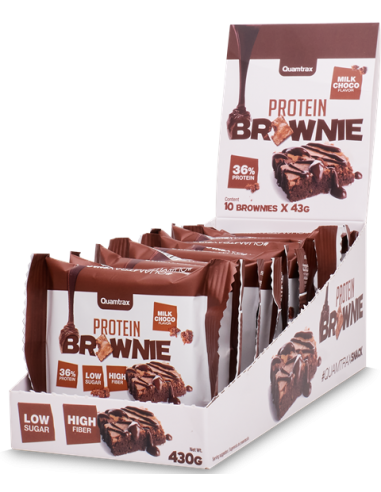 PROTEIN BROWNIE Quamtrax - 43 gr (Caja 10ud)