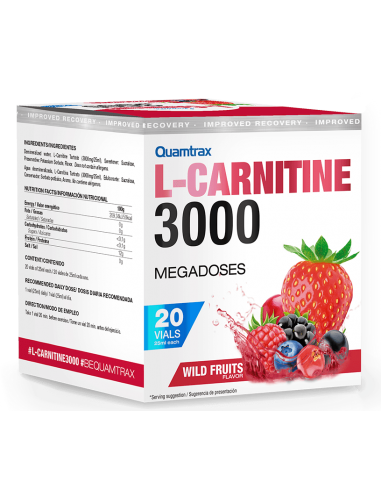 L-CARNITINA 3000 Quamtrax - 20 viales x 60ml