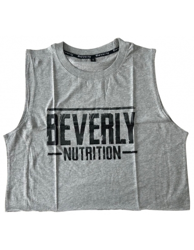 CAMISETA TOP CROP GRIS Beverly Team Oficial - Mujer
