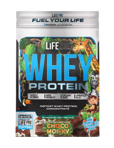 WHEY PROTEIN CHOCO MONKY Bag Edition Life Pro -...