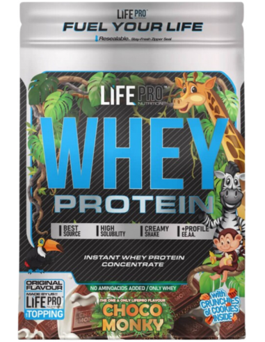 WHEY PROTEIN CHOCO MONKY Bag Edition Life Pro -...