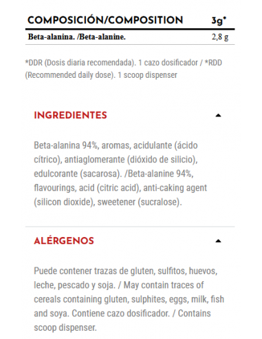 BETA ALANINE ONE RAW Zoomad Labs - 400 gr