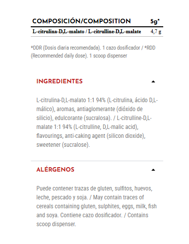 CITRULINA L-MALATO ONE RAW Zoomad Labs - 30 serv.