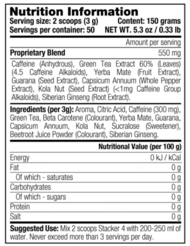 STACKER 4 POWDER New Formula - 50 servicios