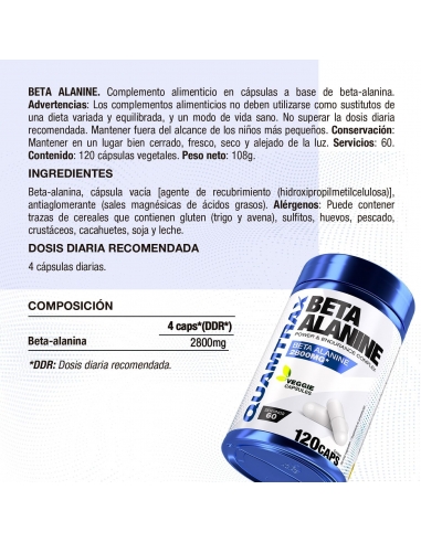 BETA ALANINE Quamtrax - 120 CAPS