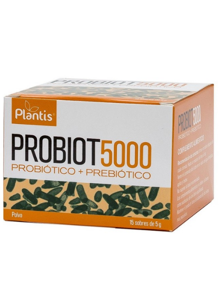 PROBIOT 5000 PROBIOTICO + PREBIOTICO Plantis Mega Plus - 15 sobres x 5 gr