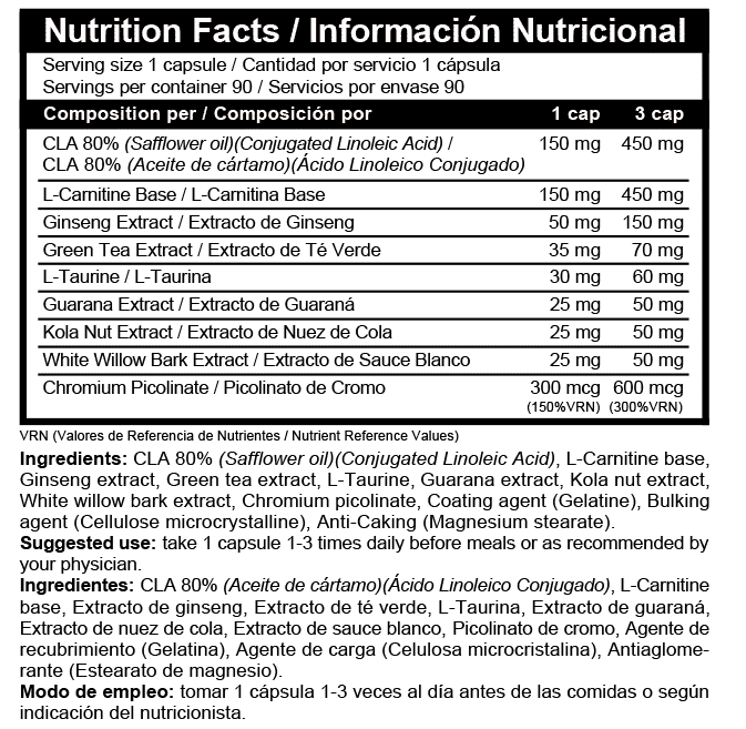 Información nutricional