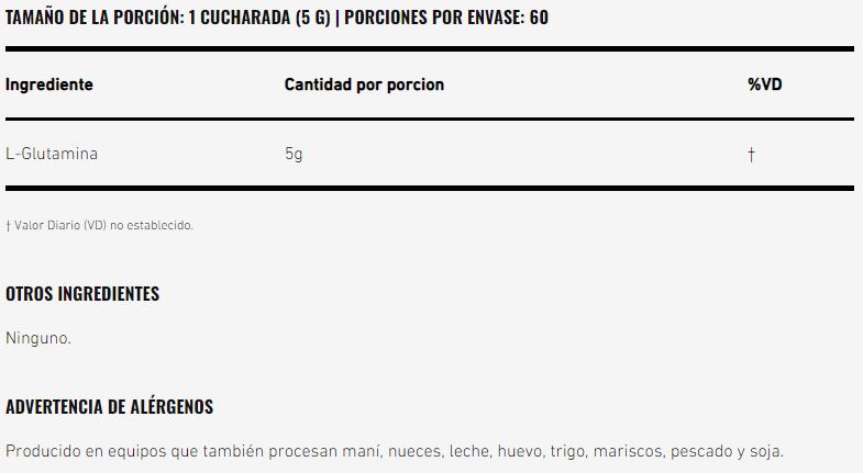 Información nutricional