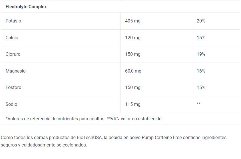 Información nutricional