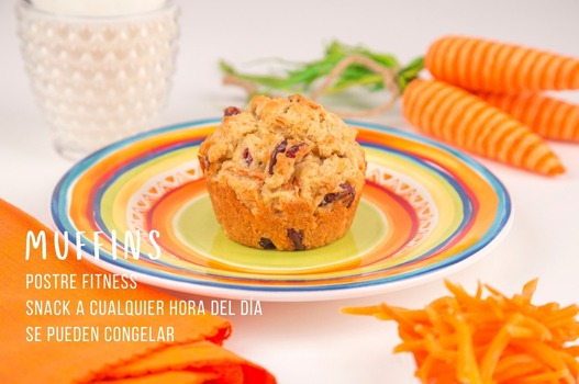 Muffins de harina de arroz y zanahoria.